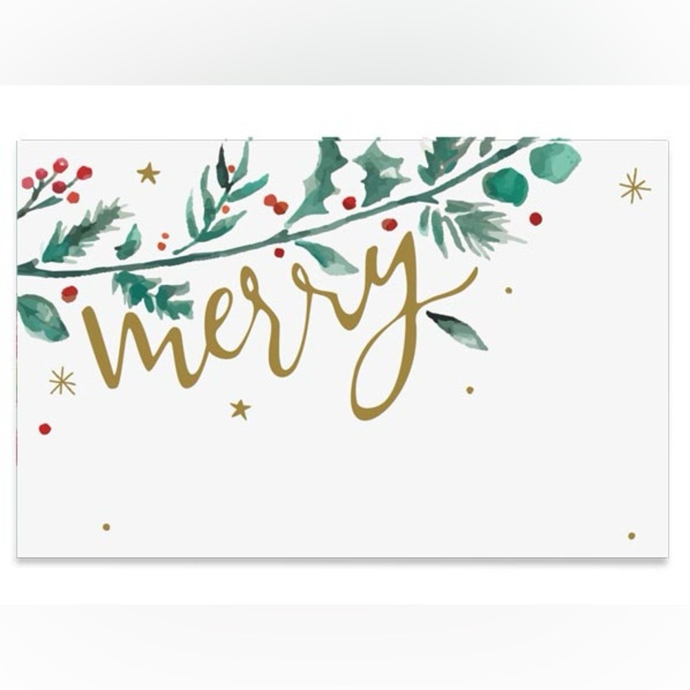 Merry Tidings Gloss Enclosure Card 3.5x2.25" Pack of 50